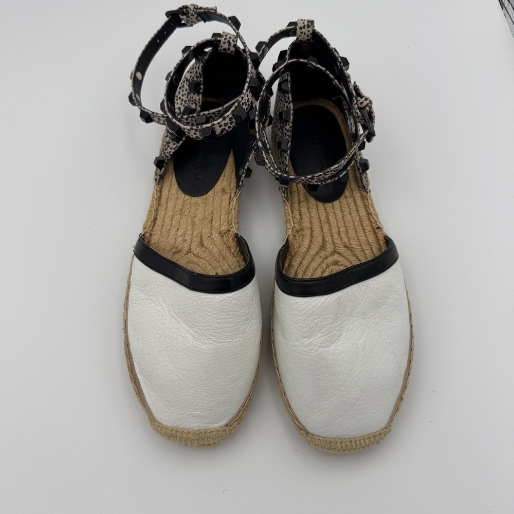 Like New Rebecca Minkoff Gilles Studded Leather Ankle Strap Espadrilles size 8.5 - Picture 3 of 6